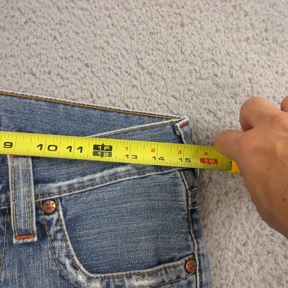 True Religion Women Big Rig Stitch Jeans size 30‎ x 29 Flare Bootcut Low Rise - Picture 8 of 12